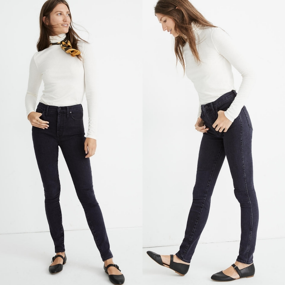 Madewell 10" High-Rise Skinny Jeans in Eclipse Wash